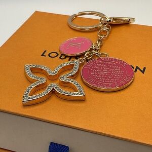 Louis Vuitton Gold and Pink Bag Charm